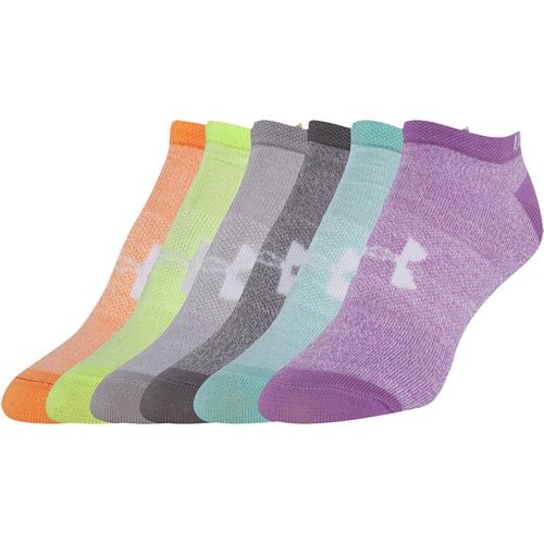 Under Armour Women's Liner No-Show Socks 6 Pairs 